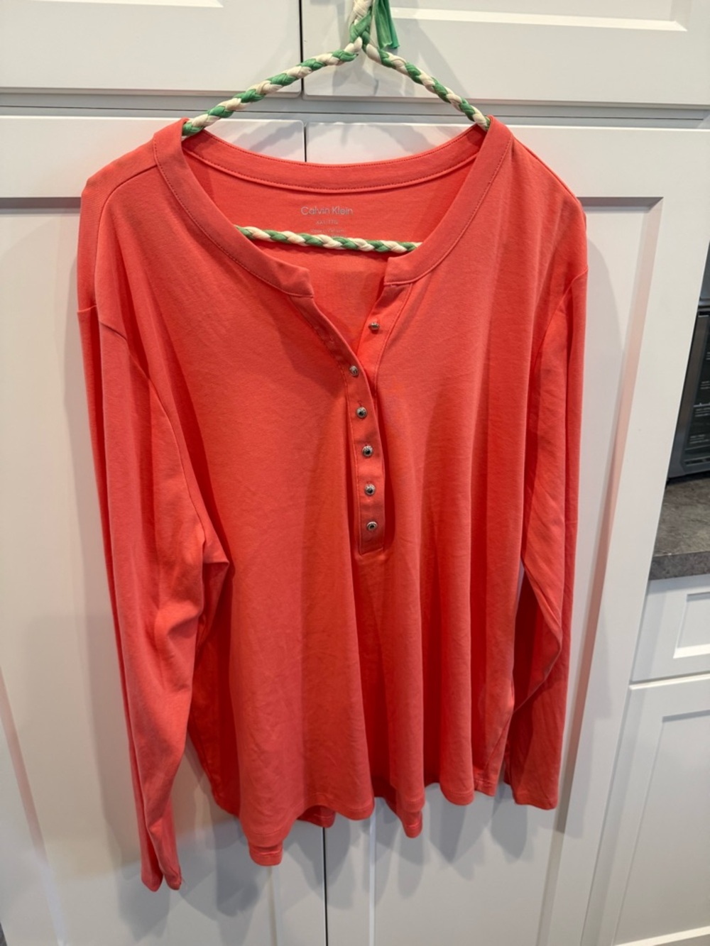 NEW Calvin Klein Coral  Pullover Top